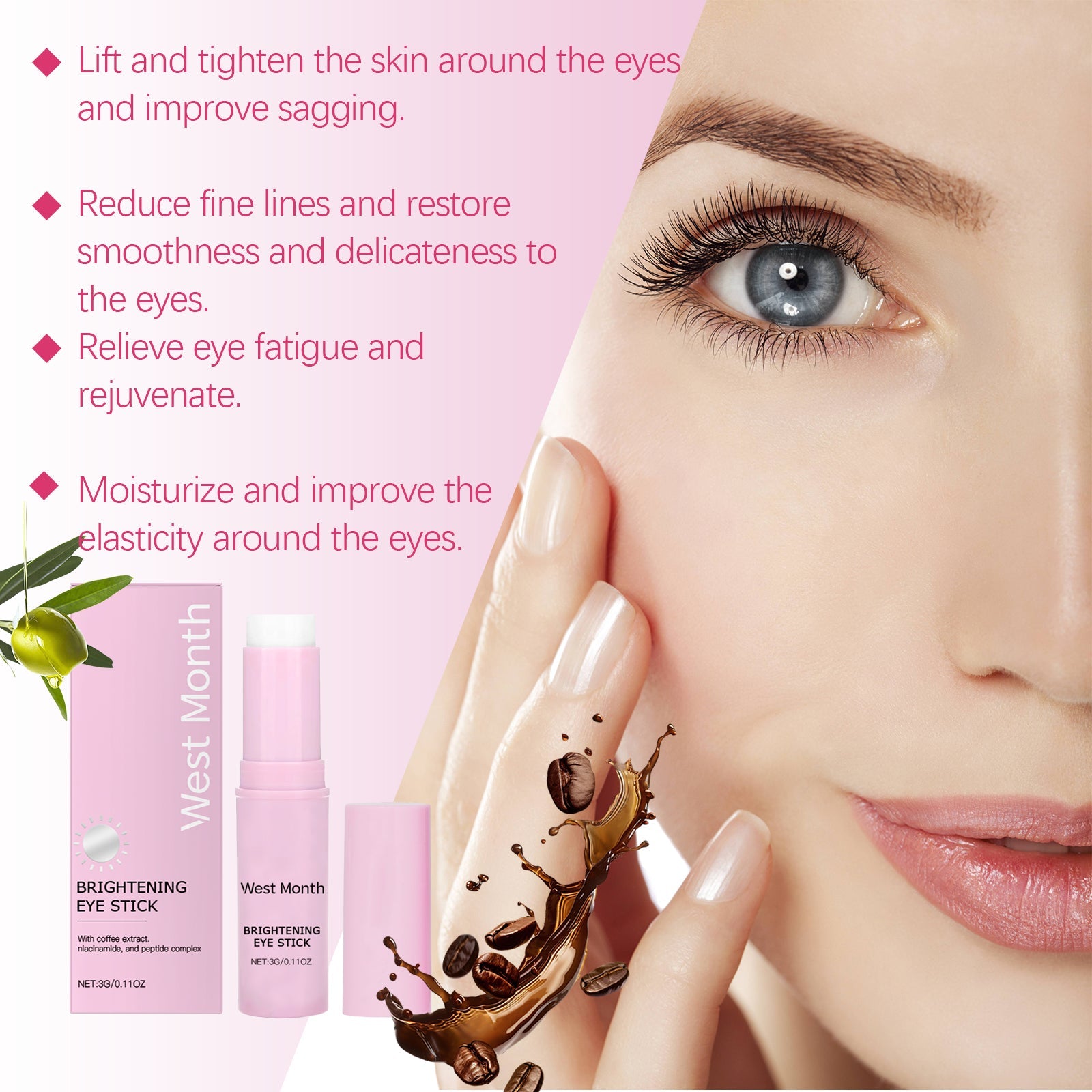 Firming Eye Cream Stick Tightens Skin Around Eyes, Lightens Fine Lines And Gently Careens Firming Eye Cream Stick