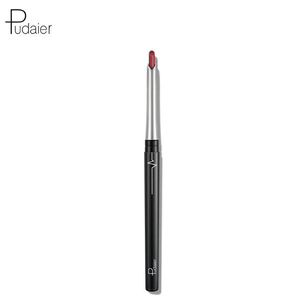 Pudaier Stereo Matte 17 Color Lip Liner Pen Automatically Do Not Faint Eye Shadow Eyeliner Lipstick Red Lipstick
