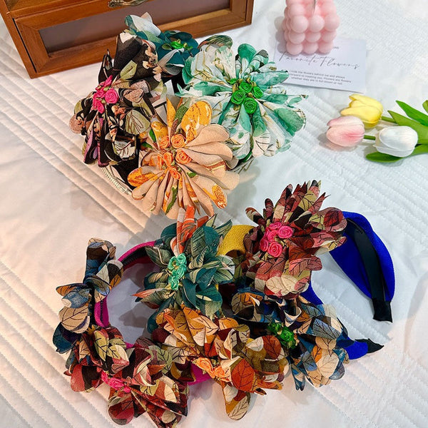 Fashionable handmade fabric flower headbands
