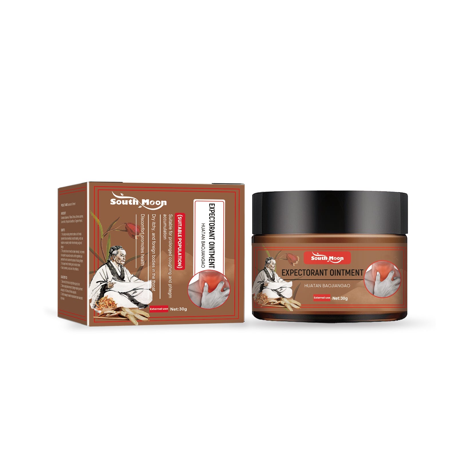 Expectorant Ointment, Body Care Relief Phlegm Throat Dry Itching Foreign Body Point Discomfort Repair Cream