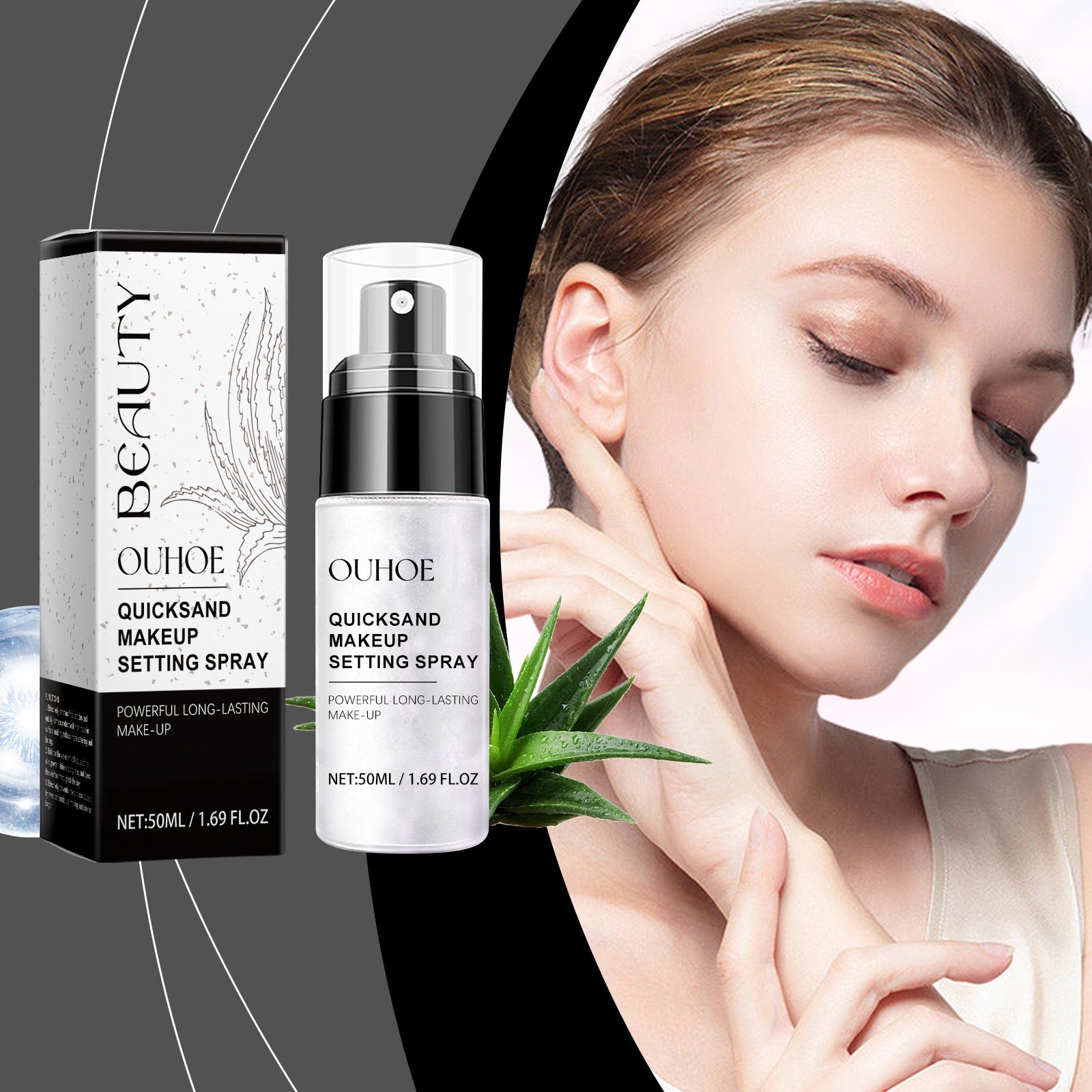 Quicksand Setting Spray Natural Lightweight Multi-Effect Moisture Moisture Mist Refreshing Portable Makeup Spray