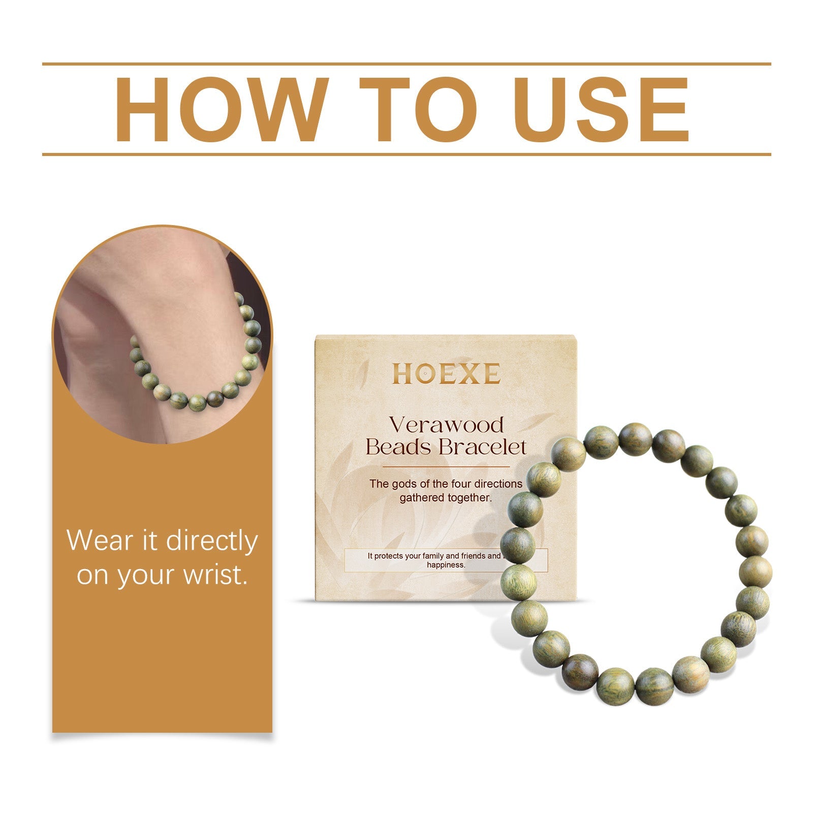 Green Sandalwood Bracelet Trend Fashion Elegant Portable Durable Good-Looking Niche Design Bracelet