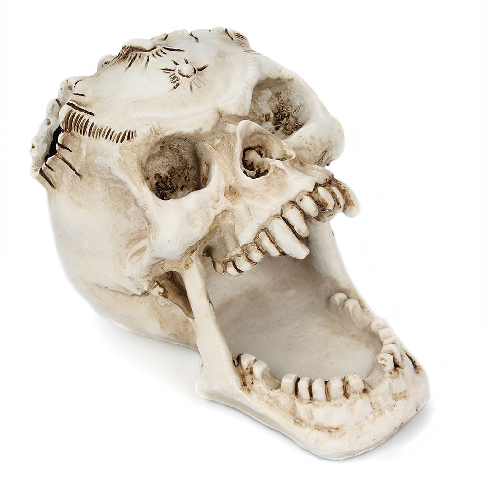 Fang Fang Terror Face Skull Storage Pen Holder Office Desktop