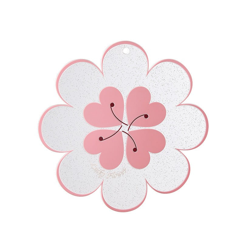 Lucky Flower Heat Insulation Mat Simple Wind Table Heat Insulation Mat Anti scalding Bowl and Dish Mat Household Plate Mat PVC Mat