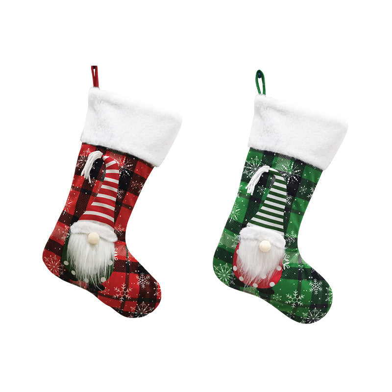Christmas Decoration Faceless Doll 3D Christmas Socks Christmas Pendant Large Gift Bag