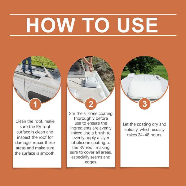 Silicone Rv Roof Paint, Rv Roof Repair Wood Paint Leak Sealant