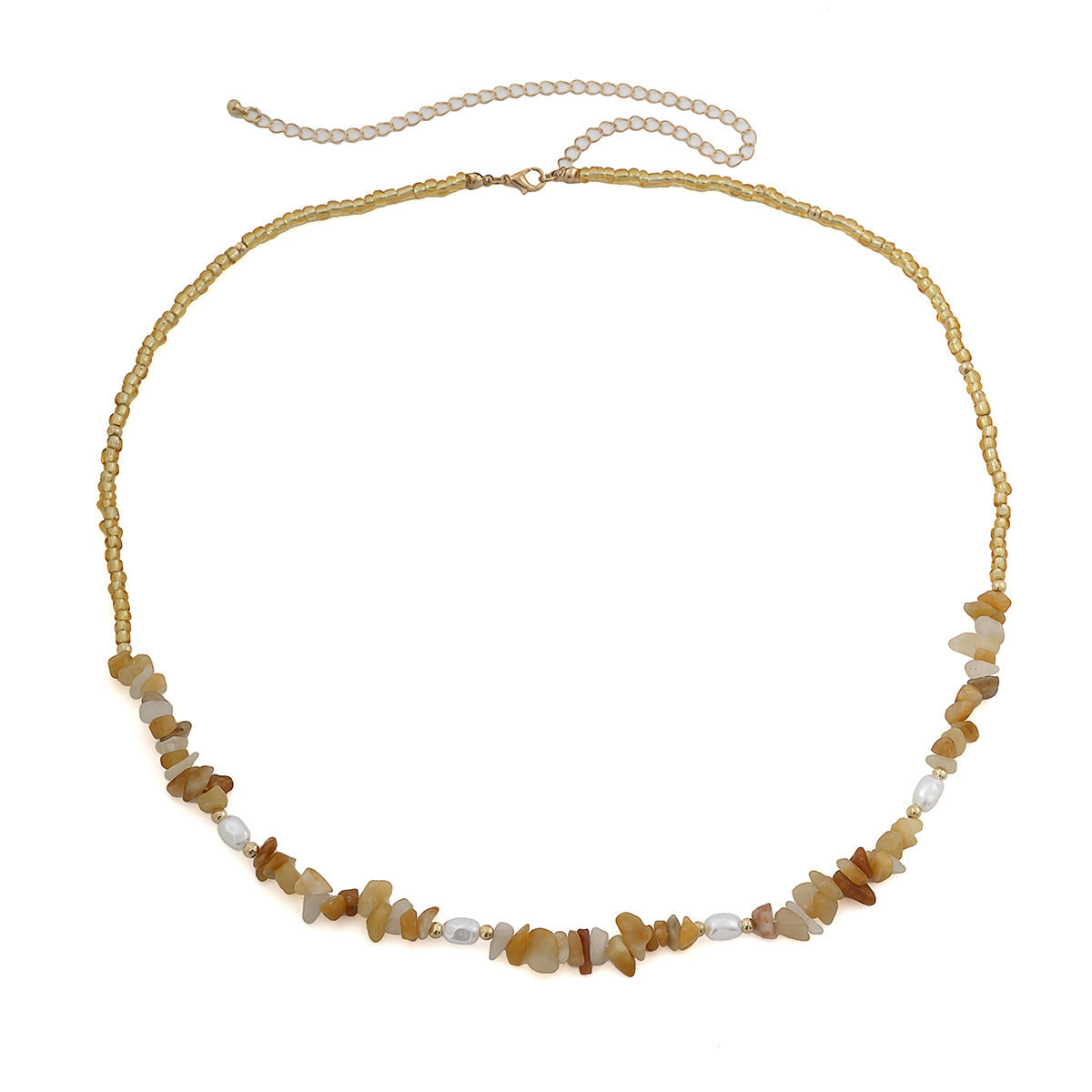 Gravel imitation pearl beach waist chain waist chain jewelry versatile single-layer bead body chain