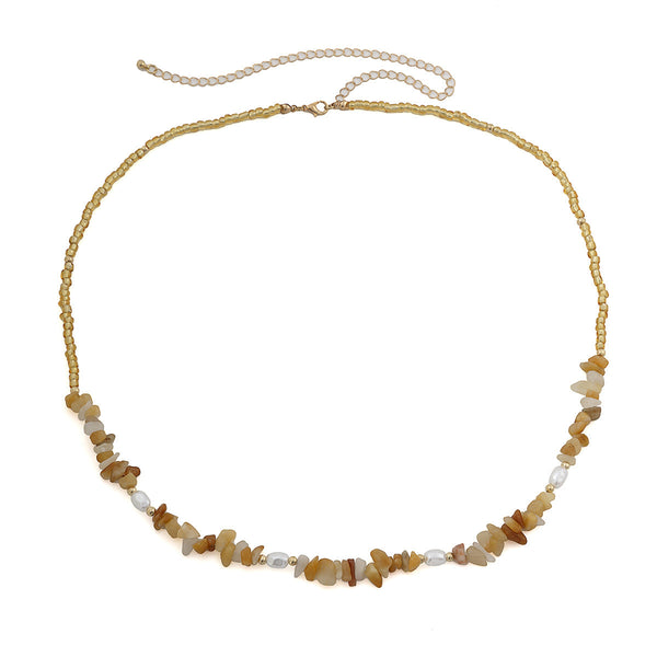 Gravel imitation pearl beach waist chain waist chain jewelry versatile single-layer bead body chain