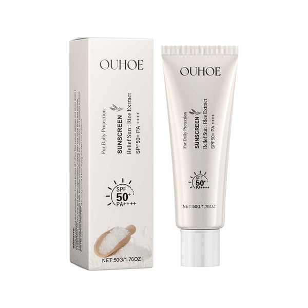 Ouhoe Rice Protective Cream Outdoor Uv Isolation Waterproof Moisturizing Skin Refreshing Non-Sticky Protective Cream