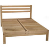 CA size Solid Wood Platform Bed Frame with Slatted Headboard - Made in USA