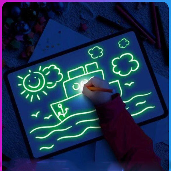 Draw With Light Fun  Glowing Paint Glow Light Tablet Draw With Light Fun And Developing Toy
