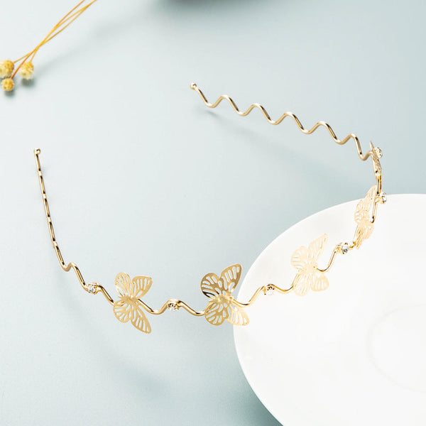 Hair Hoop Korean Version Of The Forest Fairy Flower Metal Head Hoop Korean Face Wash Headwear Photo Photo Pearl Accessories