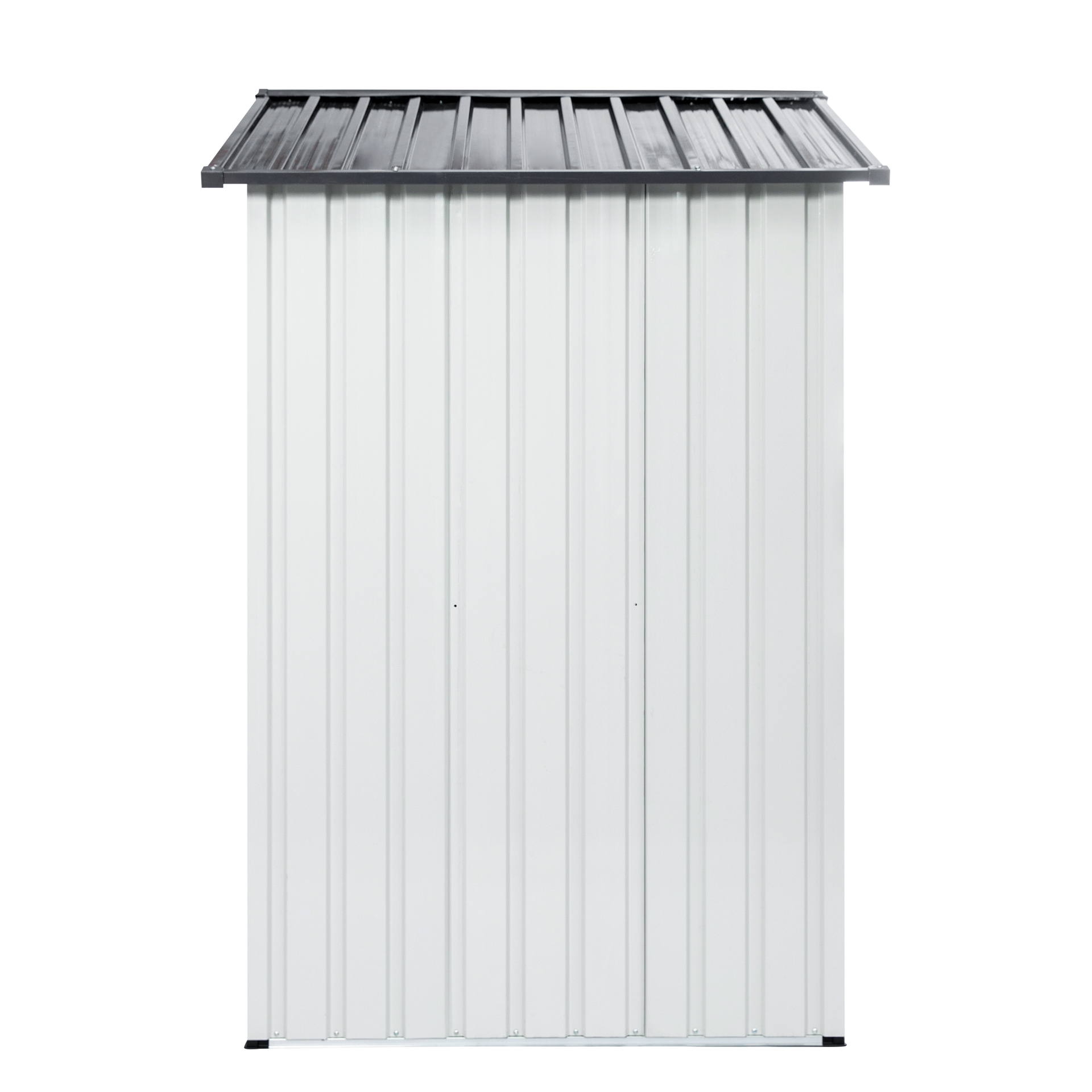 XWT014 Garden Metal Storage Shed Gray White 6x4x6ft outdoor storing tools Rainproof Hinge door version