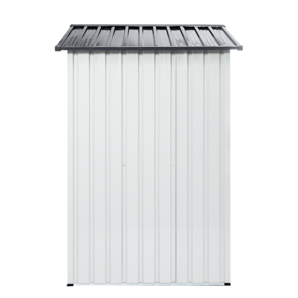 XWT014 Garden Metal Storage Shed Gray White 6x4x6ft outdoor storing tools Rainproof Hinge door version
