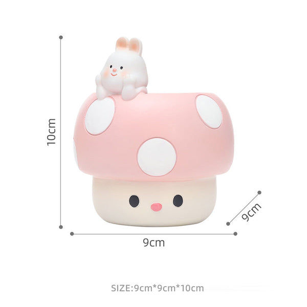 Horticultural Cartoon Creative Fun Mushroom Resin Flower Pot Container Desktop Landscape Potted Flower Utensils