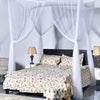 White 4-Post Bed Princess Canopy Net Mosquito Netting for Full or Queen size Beds