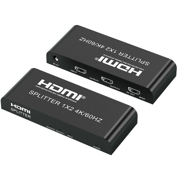 HDMI Distributor 1x2 4K60HZ Series HDMI One In Two Out Divider HD Video Same Screen Device
