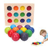 Montessori Rainbow Sorting Ball 12 Color Matching Board Color Recognition Wooden Toy
