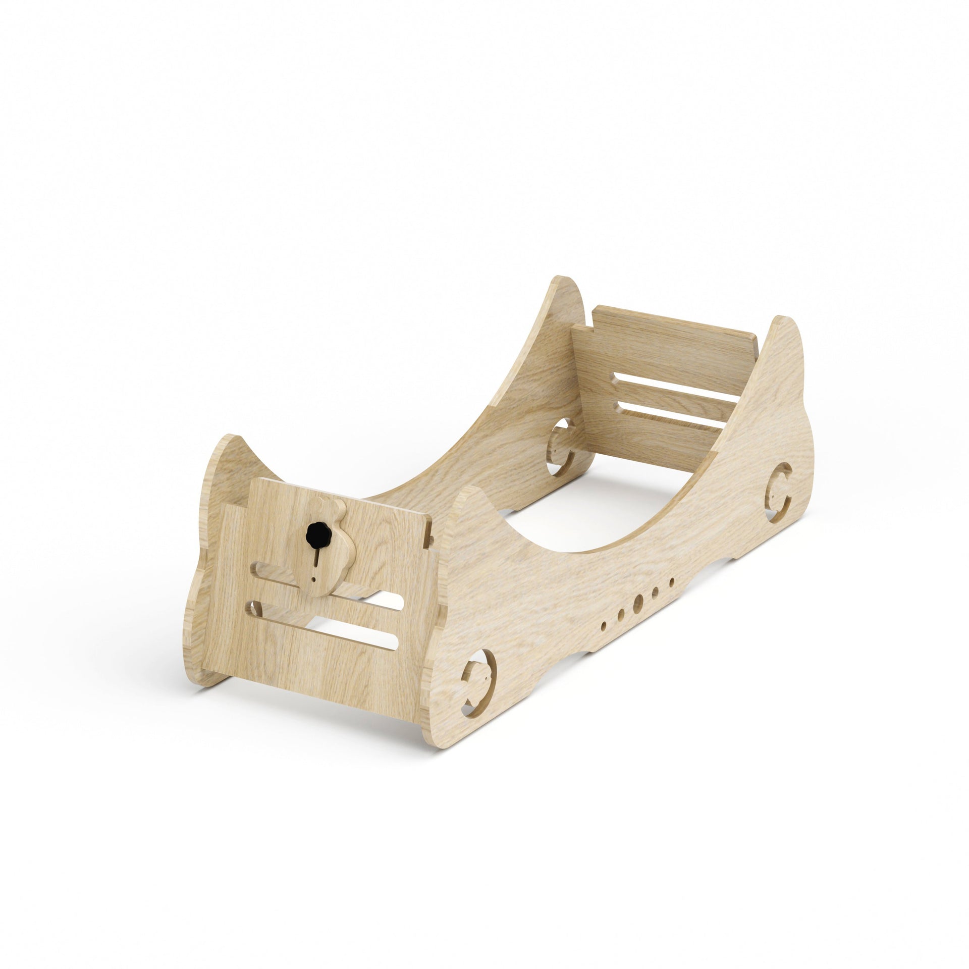 Indoor cat treadmill with carpet, tear device and latch natural wood, 39.4 inches long x 13.2 inches wide x 41.3 inches high