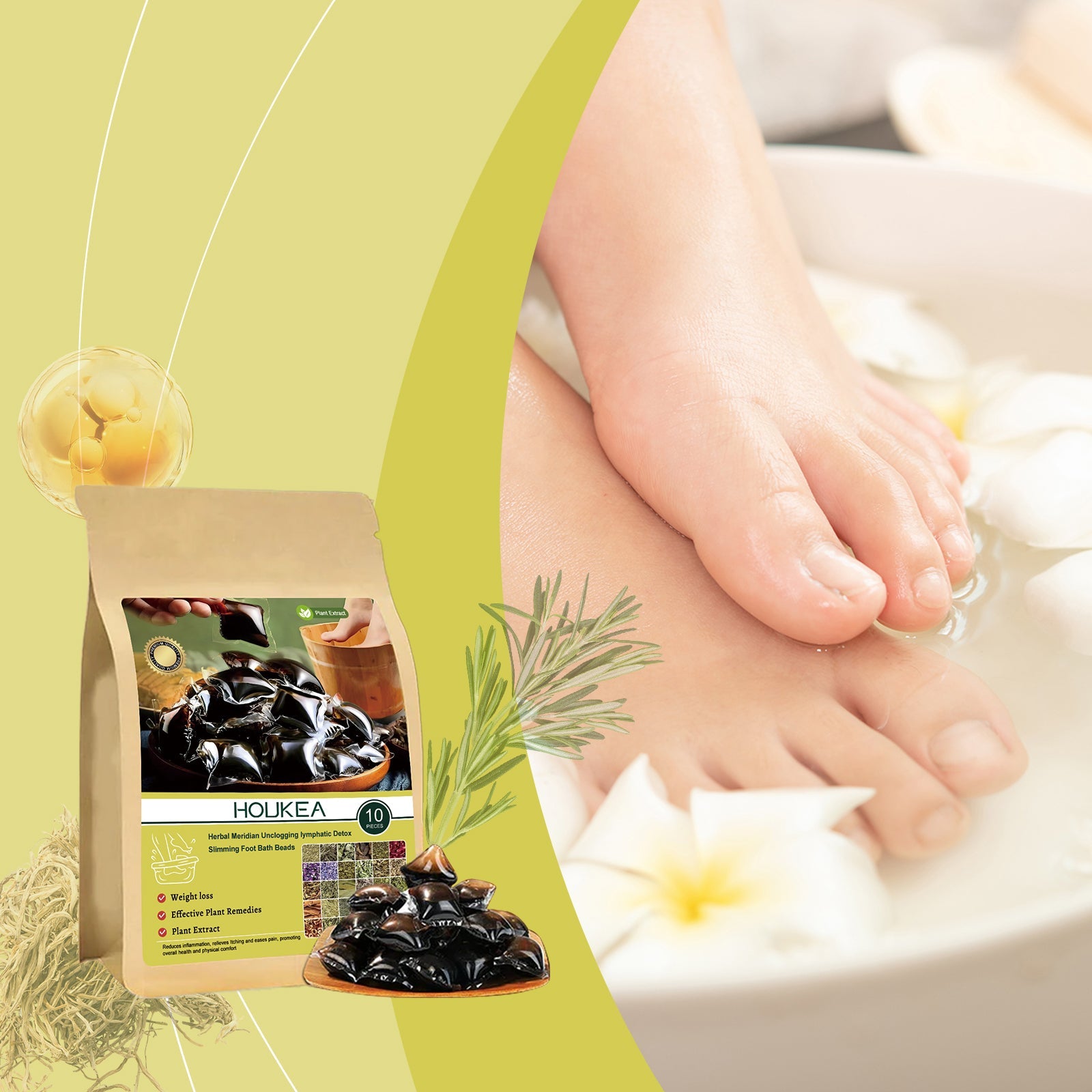 Herbal Foot Soak Gel Gentle Care And Soothing Legs Daily Care For Sweaty Feet Foot Soak Gel
