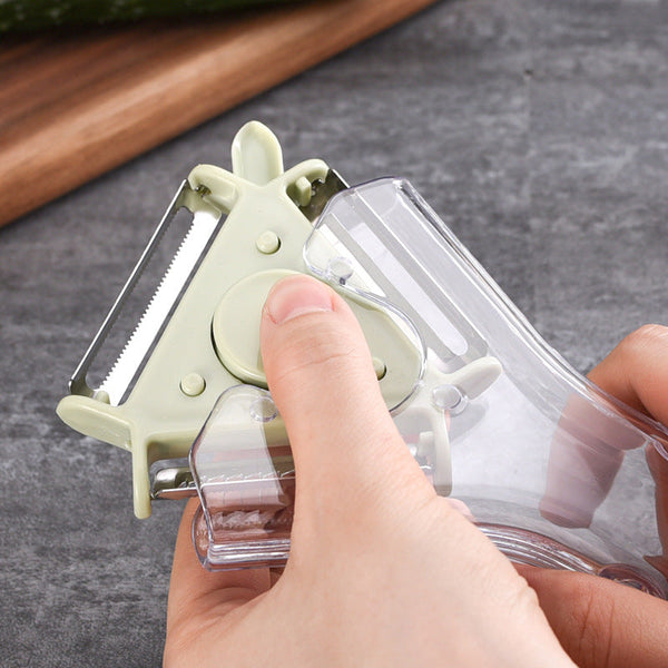 3-in-1 Practical Peeler Grater Three Blade Standard Serrated Fall Prevention Wear-resisting Kitchen Tool