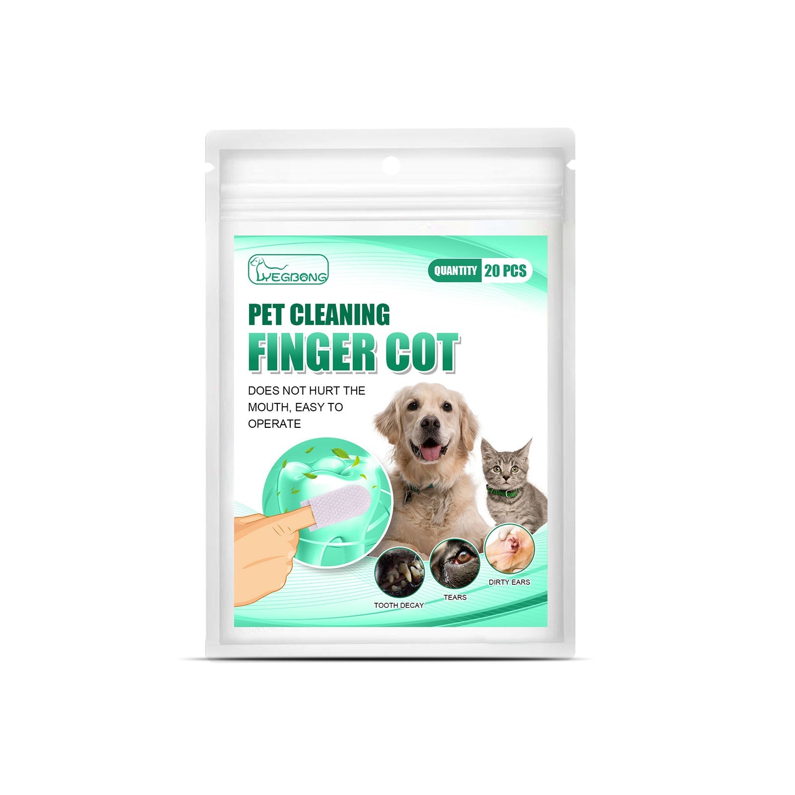 Pet Tooth Cleaning Finger Set Dog Cat Cleaning Tartar Stone Oral Cleaning Care