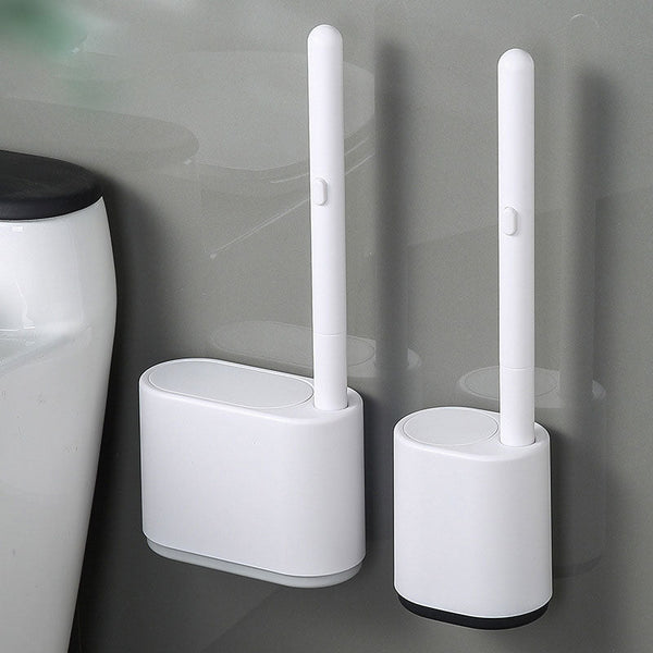 Wall Mounted Disposable Tool with No Dead Corners for Cleaning Bathroom and Toilet Brushes