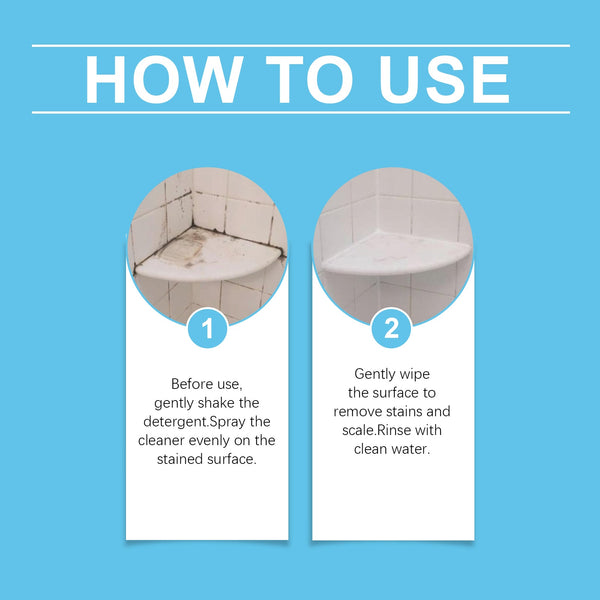 Bathroom Decontamination Cleaning Spray, Clean Bathroom Glass Door Bathtub Decontamination Water Stain Cleaner