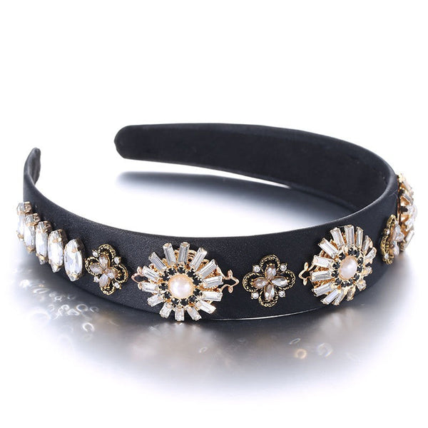Fashionable Baroque Retro Set Water Diamond Flower Headband