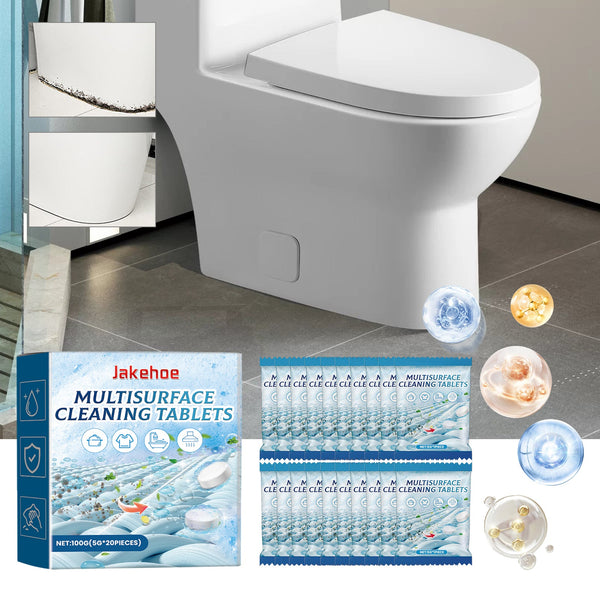 Multisurface Cleaning Tablets, Toilet Deodorant Wash Sink Toilet Stain Cleaning Effervescent Tablet