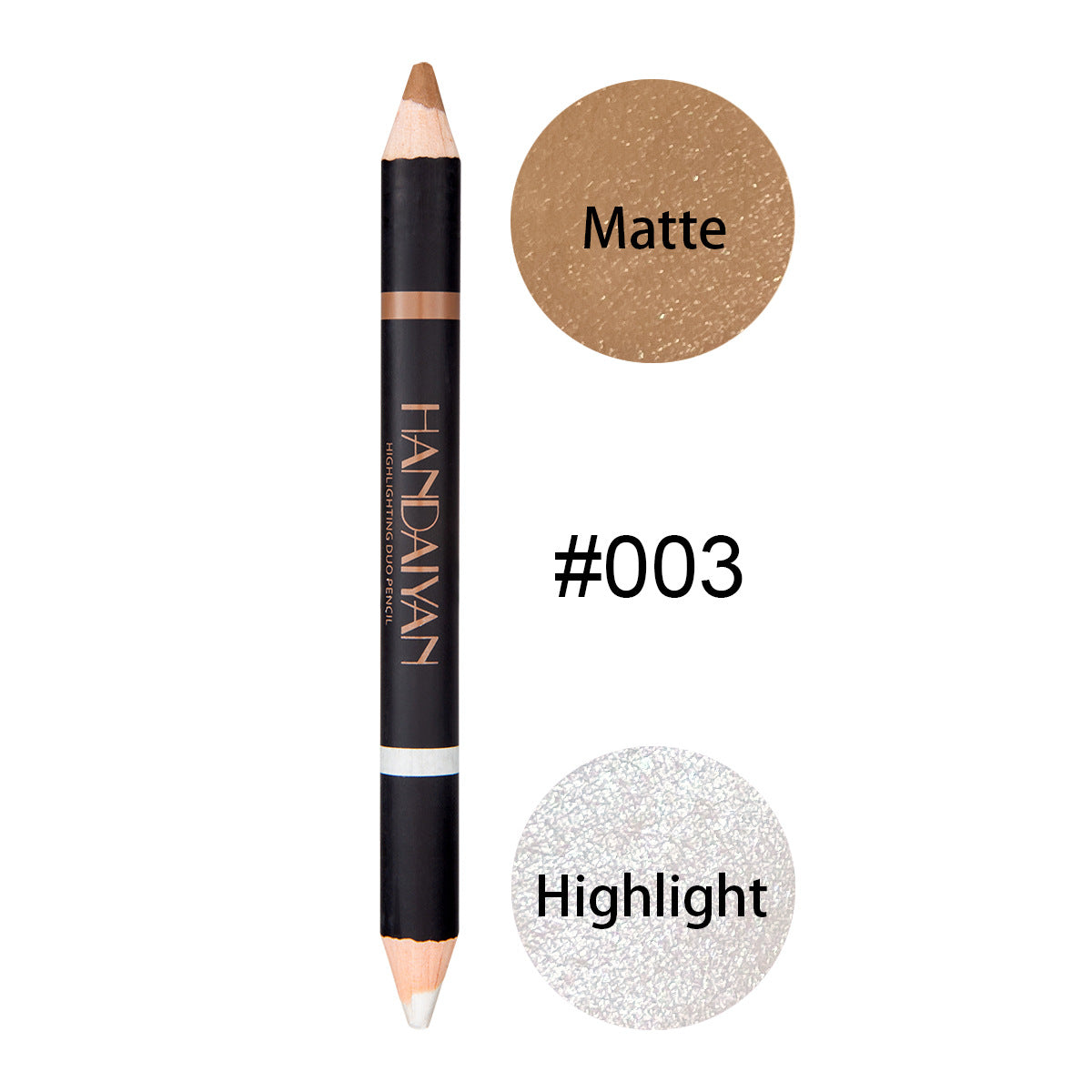 HANDAIYAN Double Head Eyebrow Dual Purpose Pen Eyebrow Bone Raised Bright Bottom High Gloss Face Brightening Concealer Pen