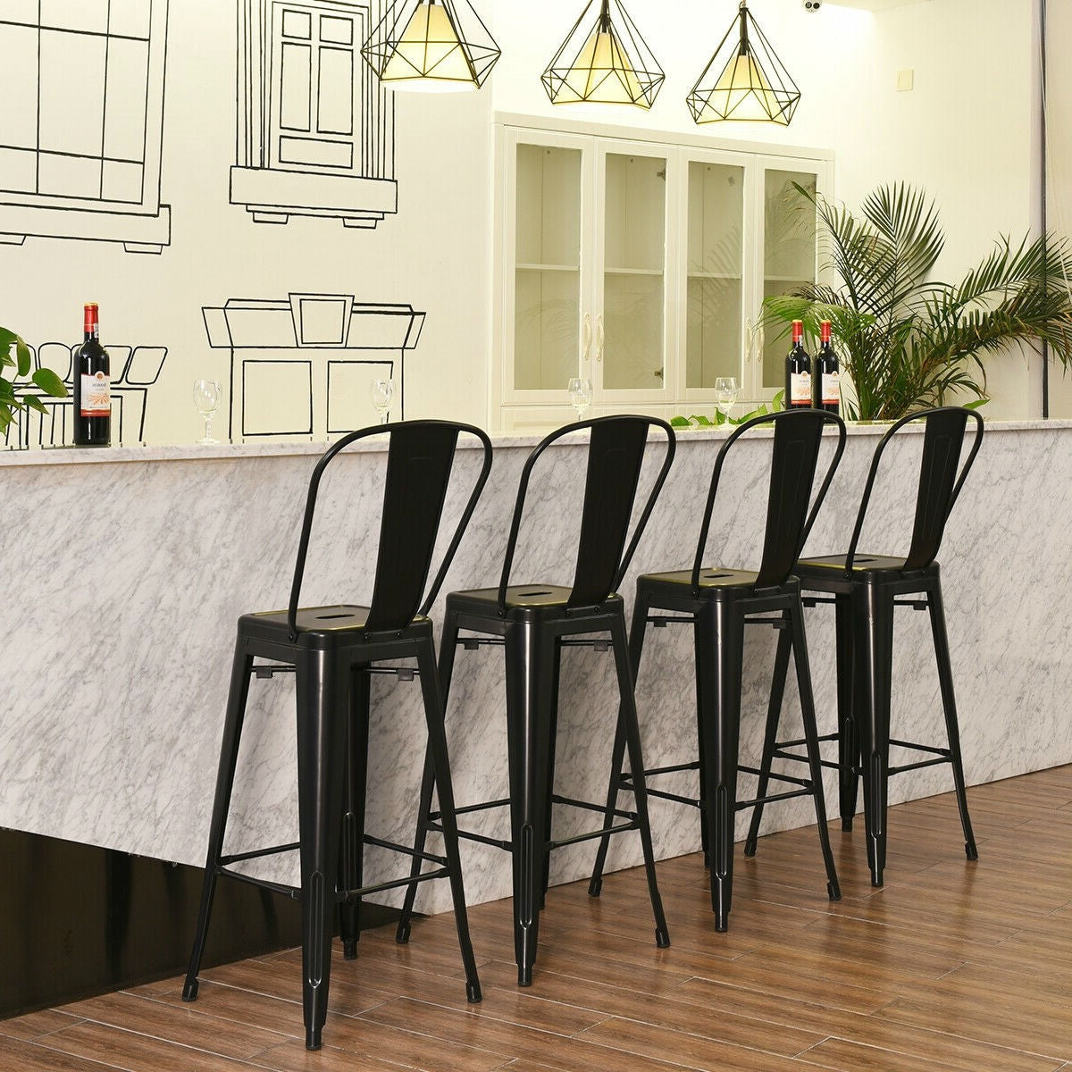 Set of 4 Black 30