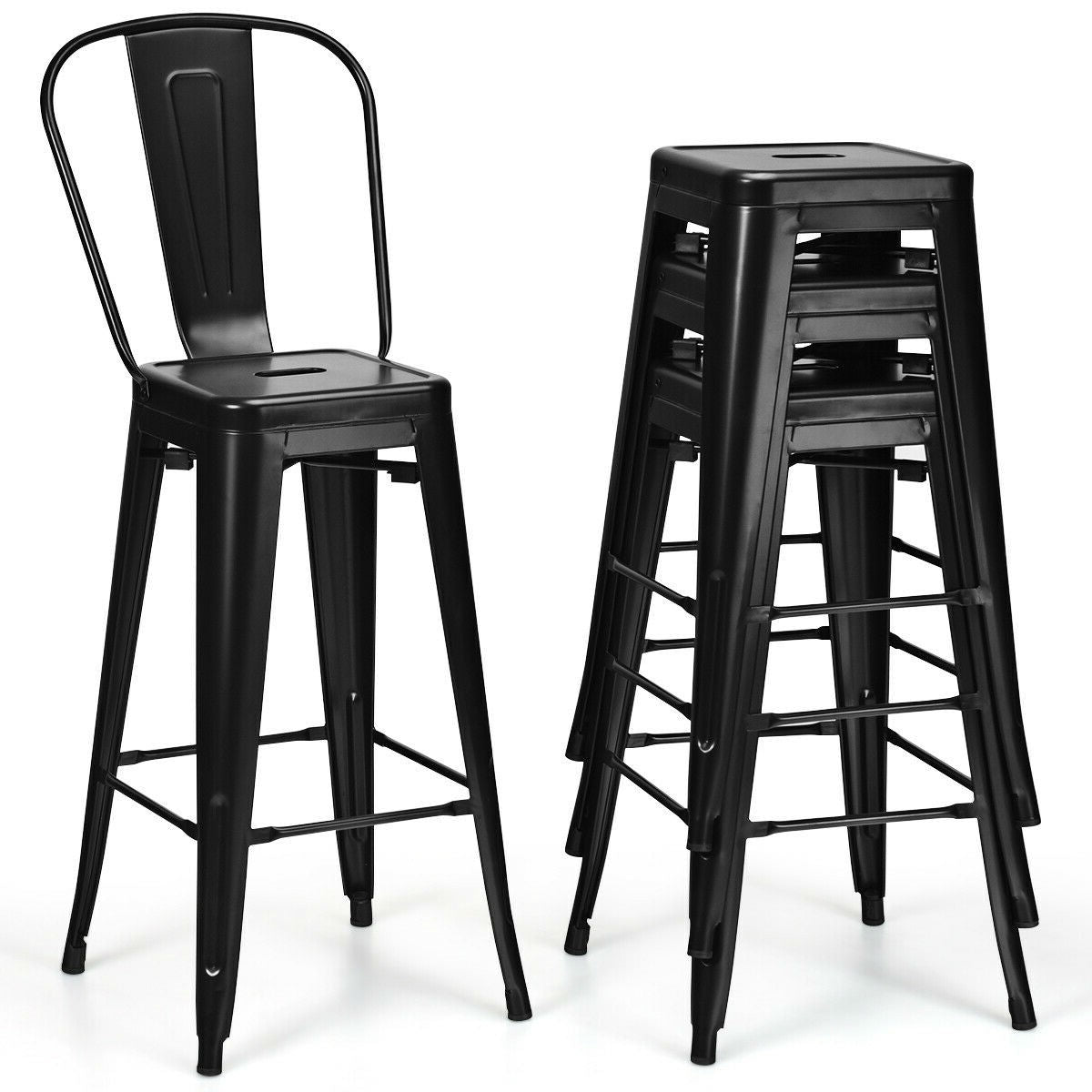 Set of 4 Black 30