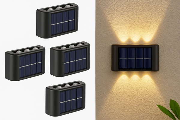 4-Pack Solar Outdoor Wall LED Light