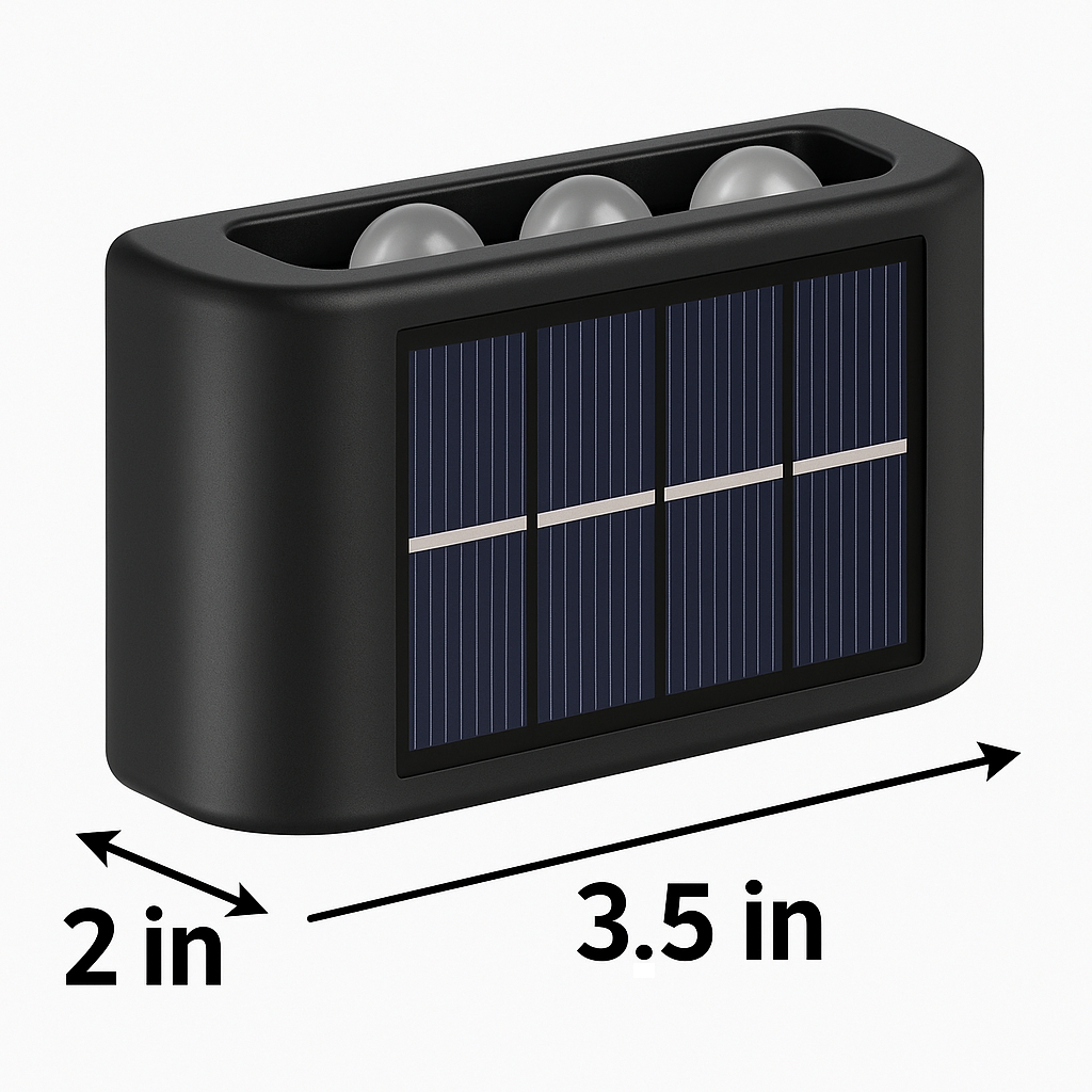 4-Pack Solar Outdoor Wall LED Light