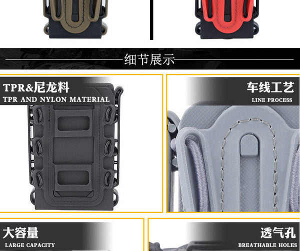 Live CS Tactical Waist Hanging Box 5.56&7.62 Elastic Scorpion Quick Pull Outdoor Multi purpose Kit