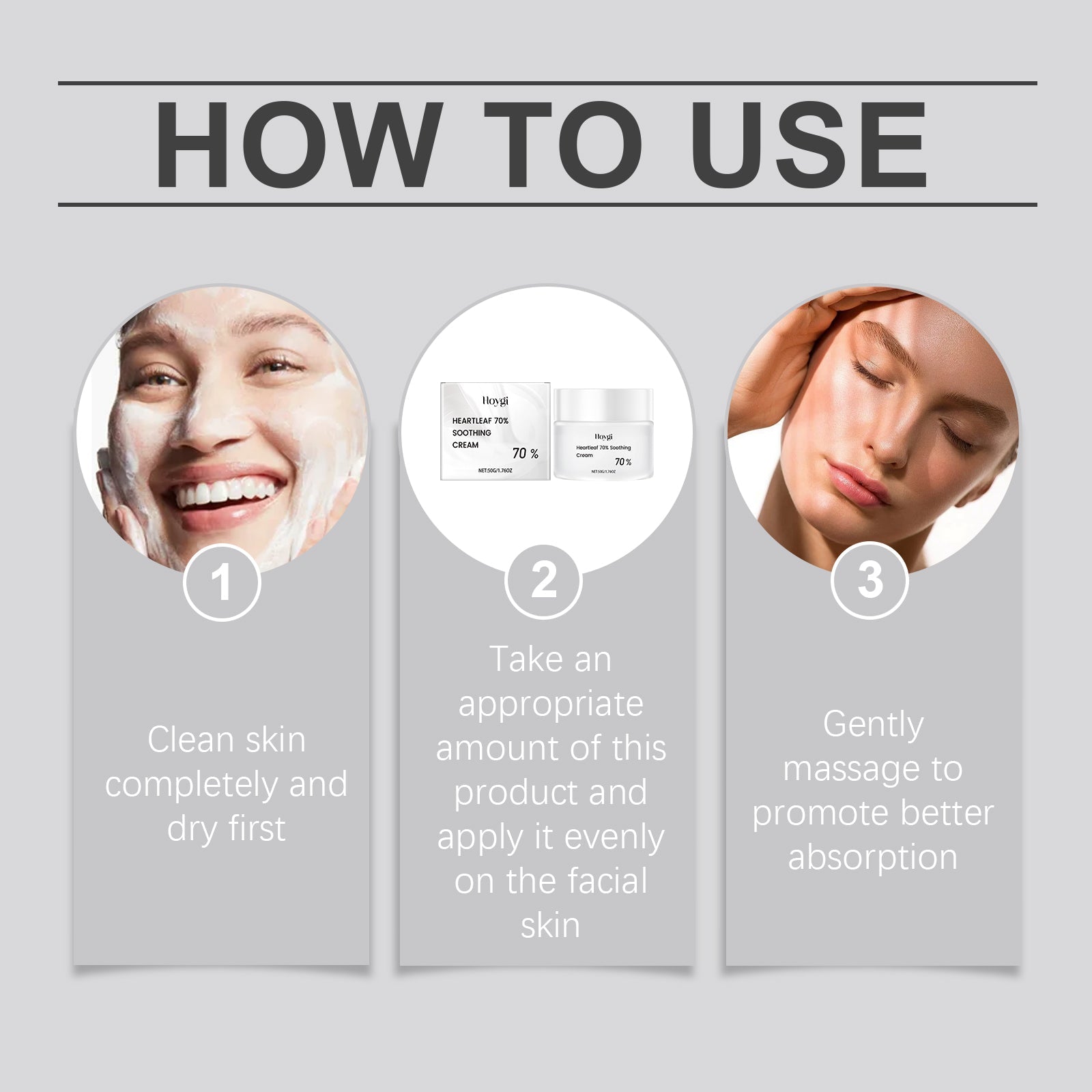 Heart Leaf Moisturizing And Soothing Cream Relieves Dry Skin, Hydrates, Nourishes And Restores Skin Elasticity