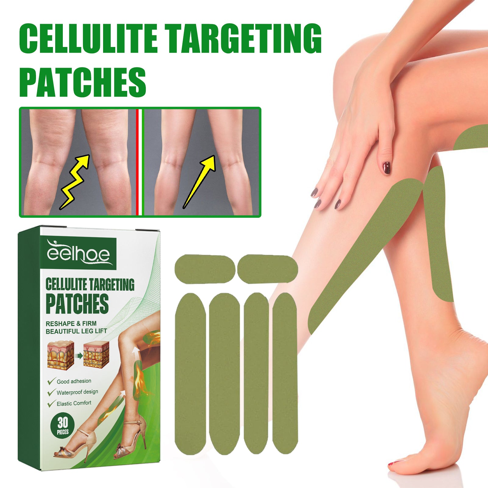 Moxa Leg Lift Paste, Tight Leg Fat, Anti-Orange Peel Shape Lazy People To Create Beautiful Slim Legs