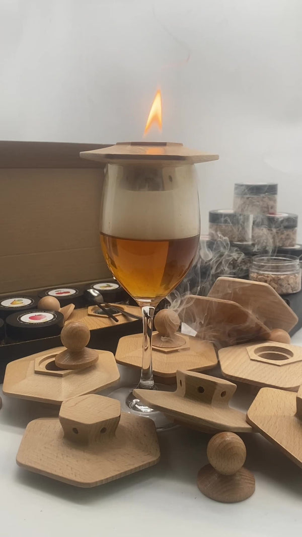 Cocktail Wood Smoker Hexagonal Round Saucer Bar Kitchen Smoking Tools Smoking Wood Cover 6pcs