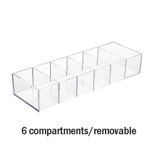 Household Transparent Divided Cosmetic Storage Box Sorting and Detachable Plastic Desktop Storage Box