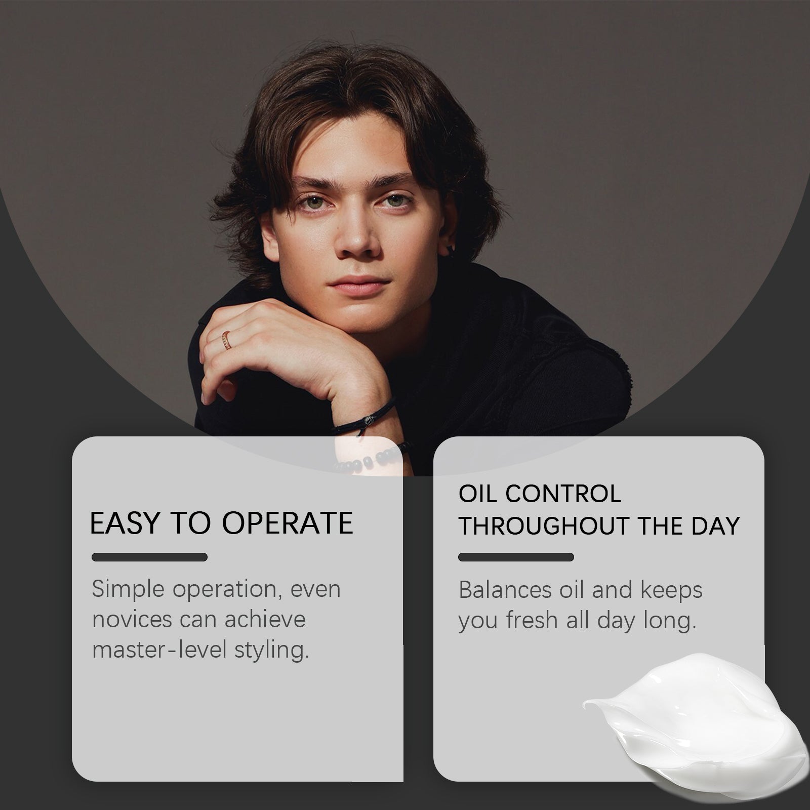 Men's Fragrance Styling Cream Refreshing Styling Lasting Three-Dimensional Styling Non-Greasy Hair Cream