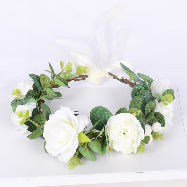 Forest Women's Wreath Fabric Flower Vine Hair Accessories Outdoor Scenic Area Dance Independence Day Wreath Headwear
