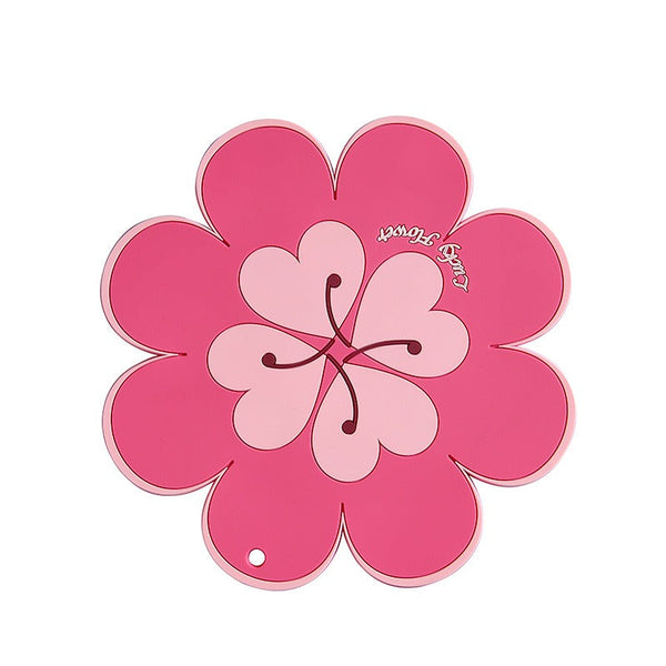Lucky Flower Heat Insulation Mat Simple Wind Table Heat Insulation Mat Anti scalding Bowl and Dish Mat Household Plate Mat PVC Mat