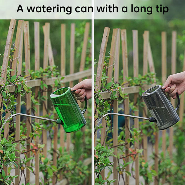 New 1.5L garden watering can, large-capacity detachable watering device, stainless steel long-spout home garden supplies