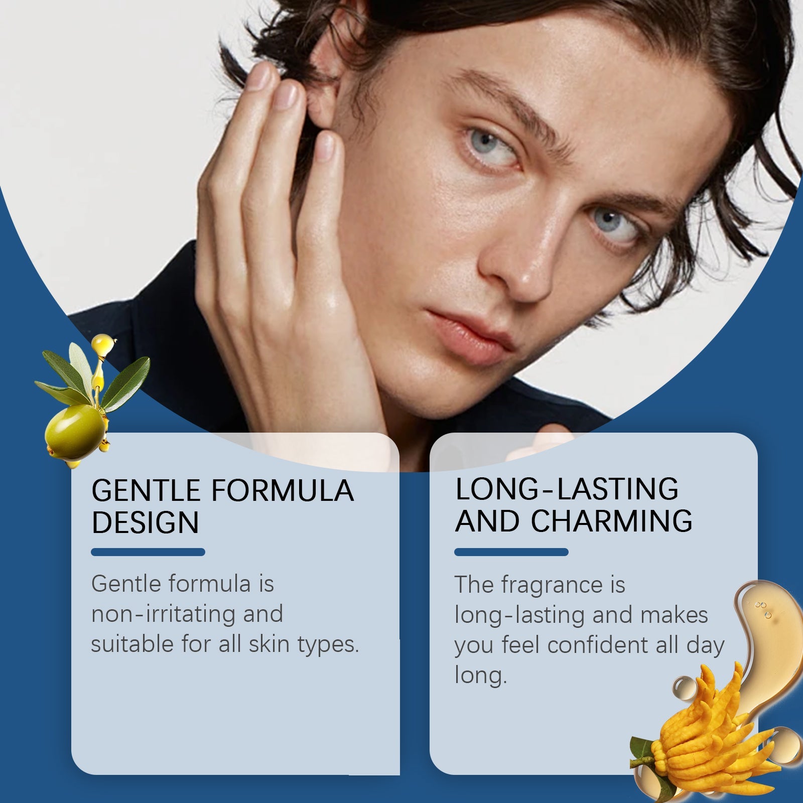 Solid Balm Men's Charm Solid Balm Fresh Natural Long-Lasting Fragrance Balm