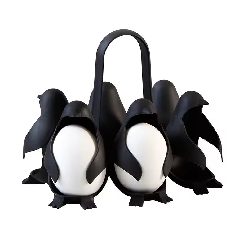 Penguin - Shaped Egg Cooker   Multifunctional Egg Cooker & Fridge Storage Holder