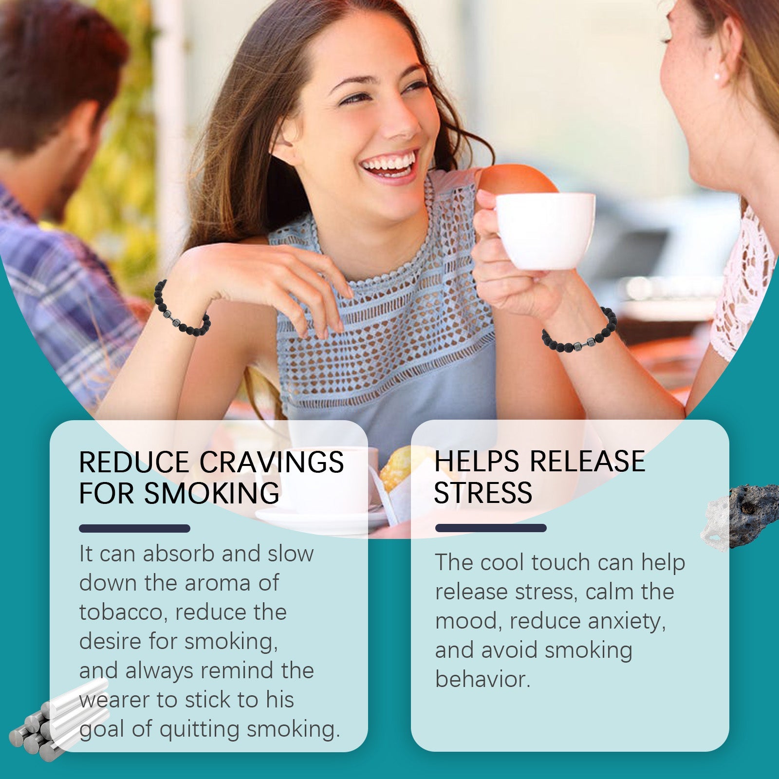 Volcanic Stone Bracelet Men's Bracelet Fashion Pieces Designed With Natural Ingredients Everyday Wear Bracelet