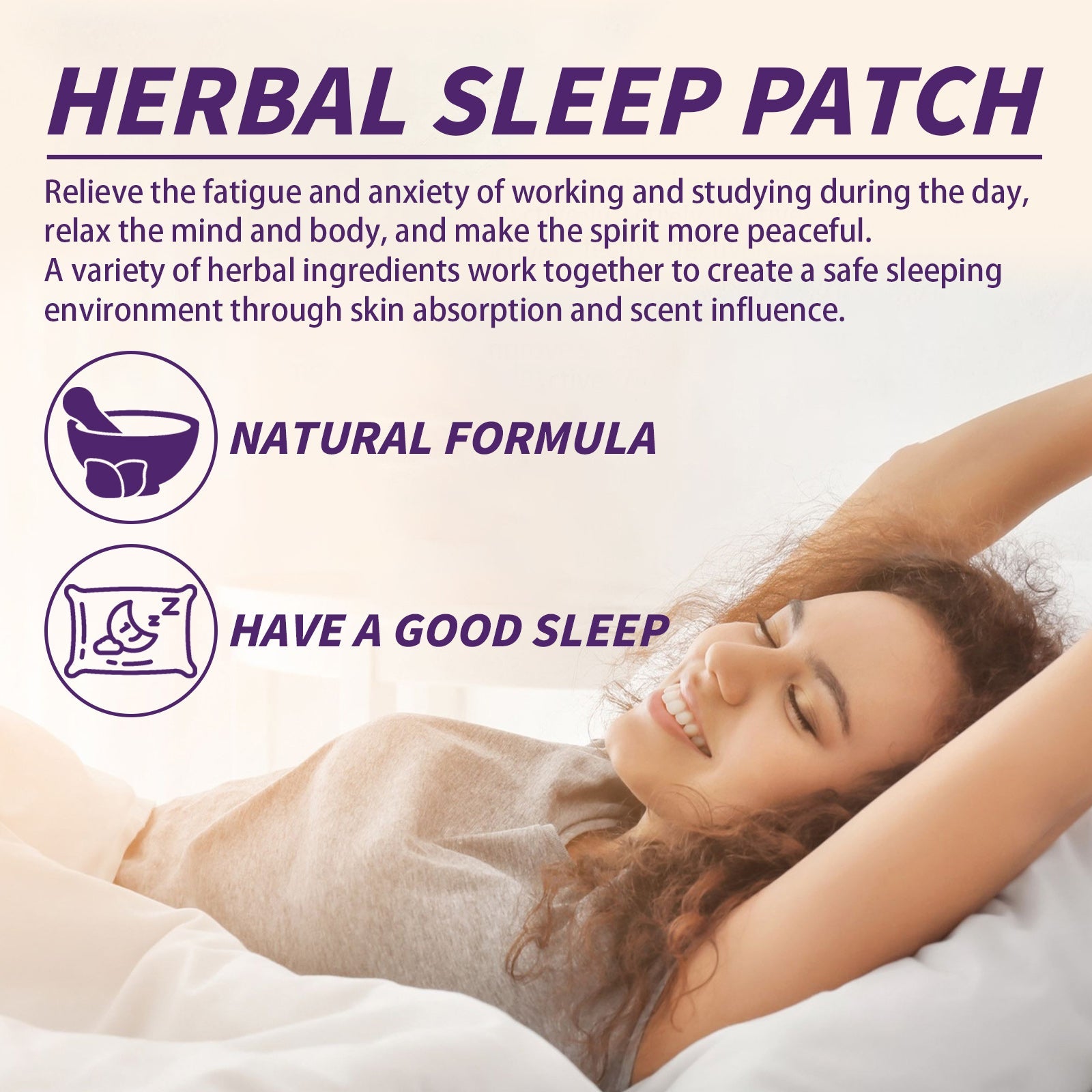 Herbal Sleep Patch, Care For Sleep, Relax And Relieve Body Pressure Body Health Care Point Patch