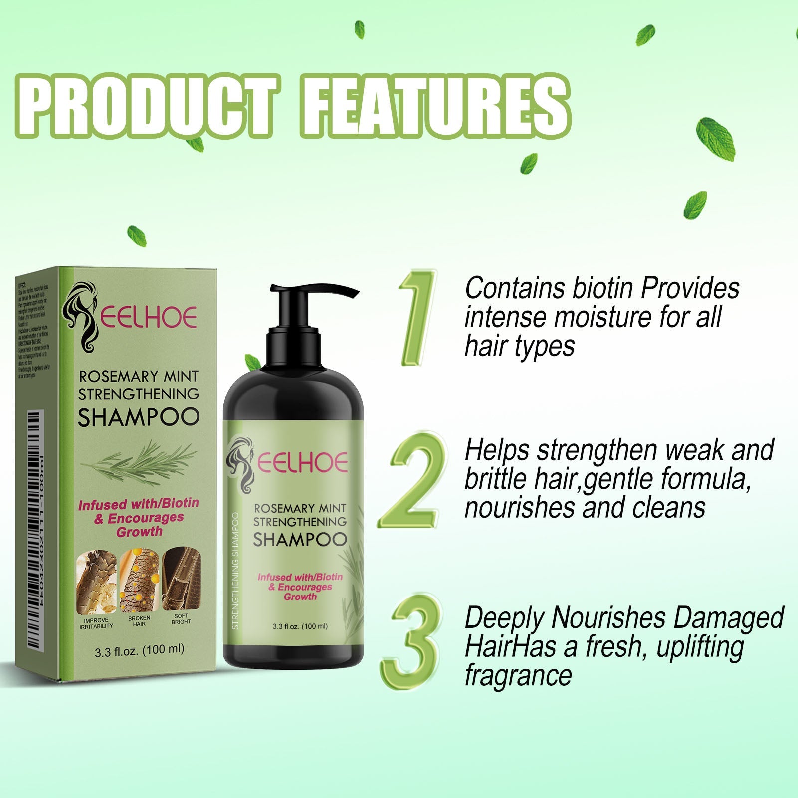 Hair Enrichment Essence, Moisturizes Hair Repair Hair Root Thickening Hairline Strengthening Hair Treatment Essence