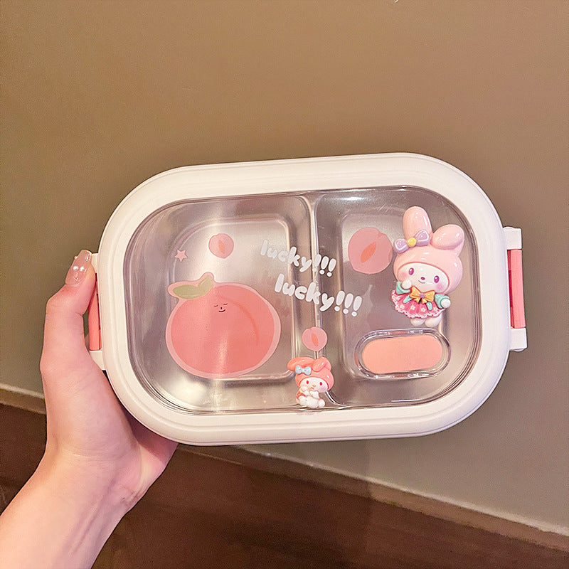 Cute portable stainless steel lunch box lunch box lunch box